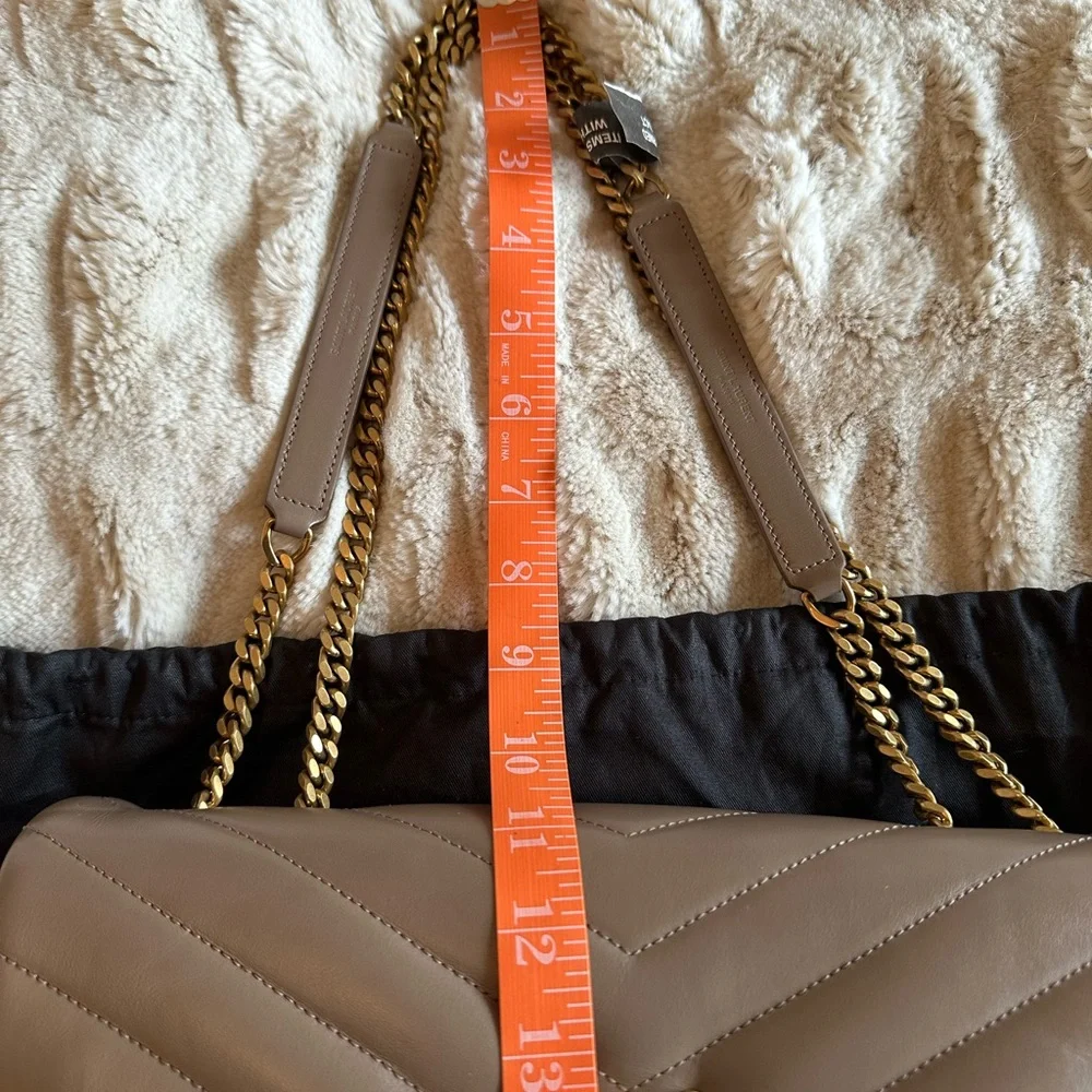 Yves Saint Laurent Tan LouLou Quilted Bag - Picture 14 of 16